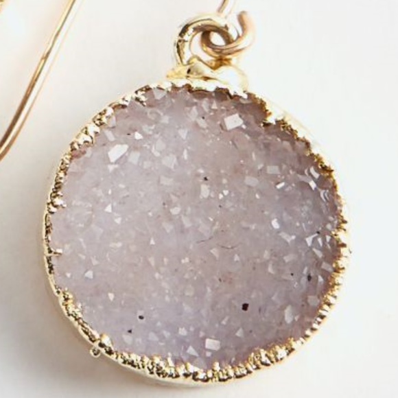 Agate Druzy Earrings - Picture 2 of 2